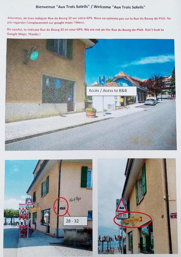 シュブル Aux Trois Soleils Bed & Breakfast エクステリア 写真